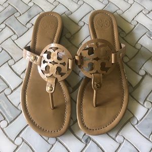 Tory Burch Miller Sandals in patent Sand size 8